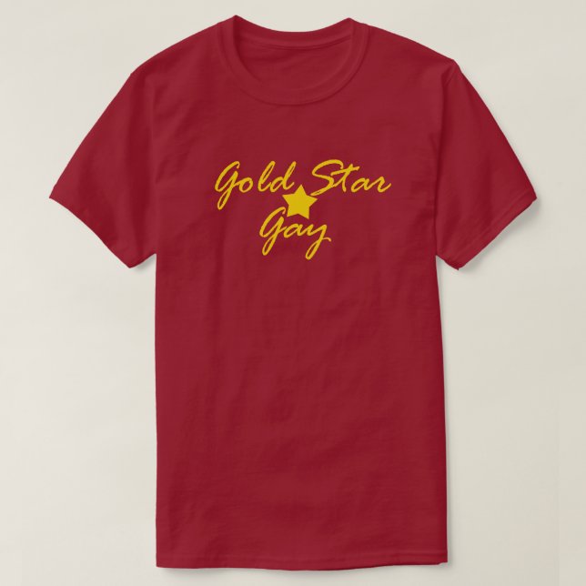 T-SHIRT GOLD STAR GAY (Design devant)