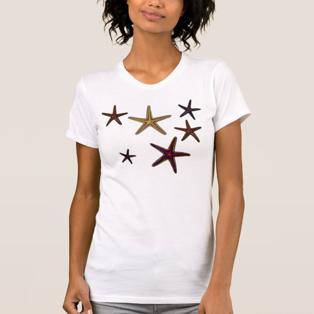 T-shirt Gold, Violet & Orange STARFISH (Devant)