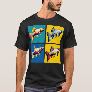 T-shirt Gold White Cloud Mountain Minnow Cool Aquarium Fis