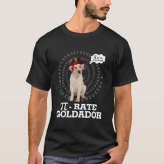 T-shirt Goldador Chien Pirate Costume Pi Day Cadeau
