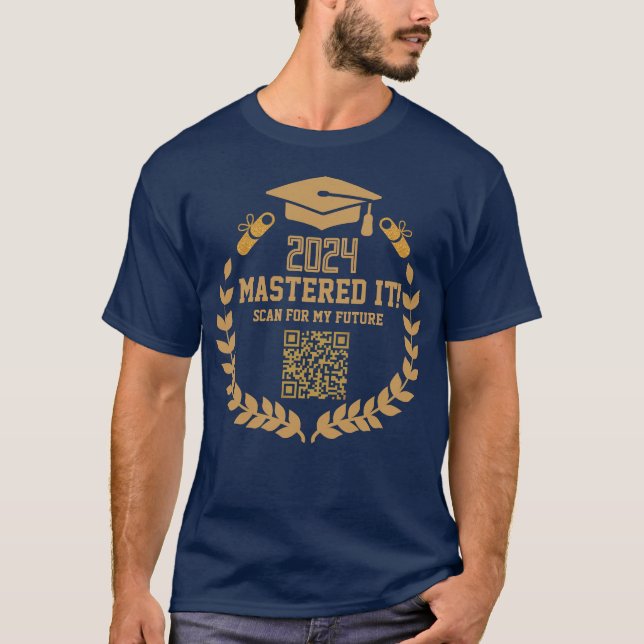 T-shirt Golden Achievement - Custom QR Code Classe de 2024 (Devant)