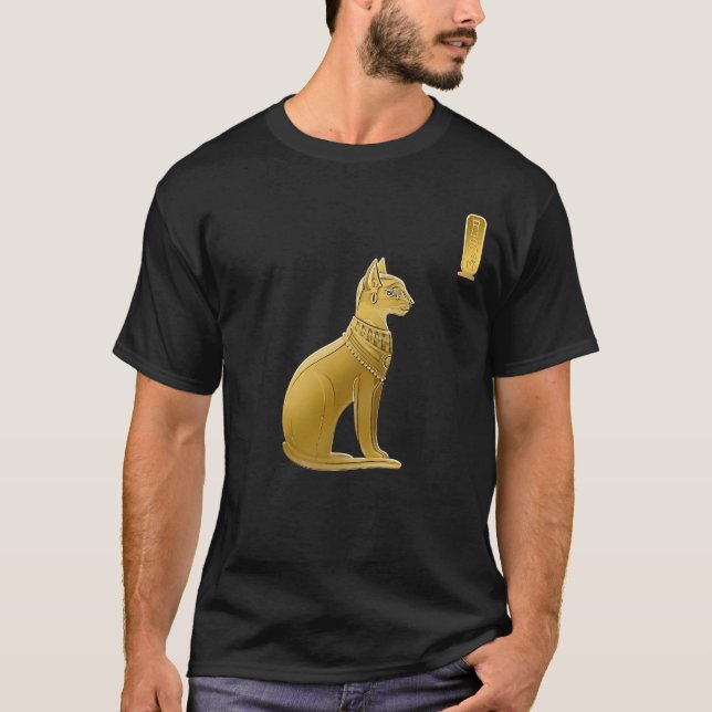 T-shirt Golden Bastet - Déesse égyptienne des chats (Devant)