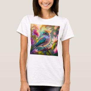 T-shirt Golden Crested Green Headed Finch Imaginaire Oisea