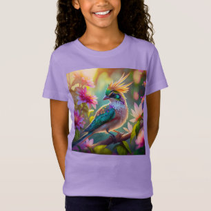 T-Shirt Golden Crested Green Headed Finch Imaginaire Oisea