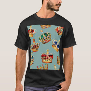 T-shirt Golden Crown Baroque Mode Texture