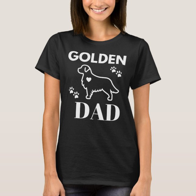 T-shirt Golden Dad Vector Golden Retriever (Devant)
