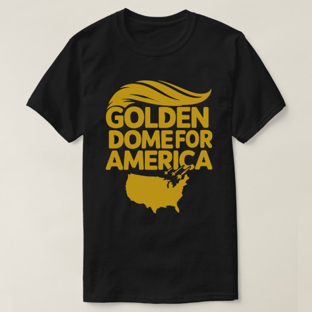 T-shirt "Golden Dome For America : Hair Shield USA" Satiri (Design devant)