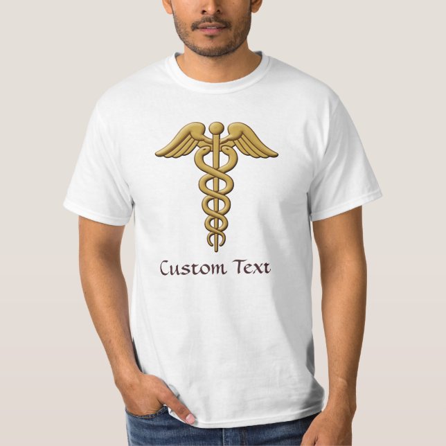 T-shirt Golden Double Snake Caduceus (Devant)