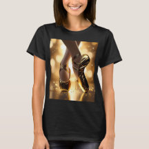 Golden Elegance : Chaussures Ballerina sur Gold Bo