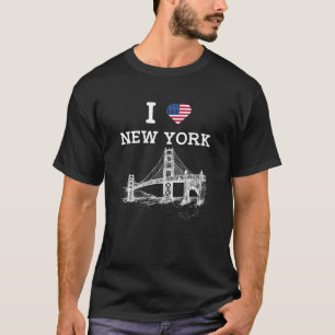 T-shirt Golden Gate Bridge Cool New York États-Unis
