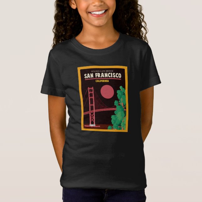 T-Shirt Golden gate bridge la nuit (Devant)
