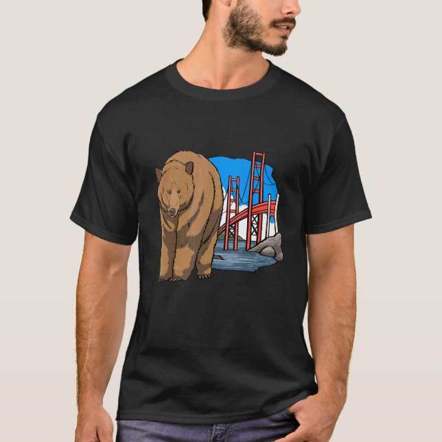 T-shirt Golden Gate Bridge Ours Animal Nourriture Femmes F (Devant)