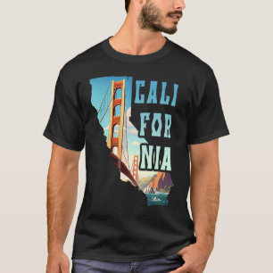T-shirt Golden Gate Bridge Souvenir San Francisco Carte de
