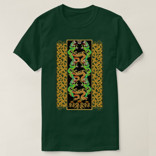 T-shirt Golden Green Dragon RNR (Design devant)