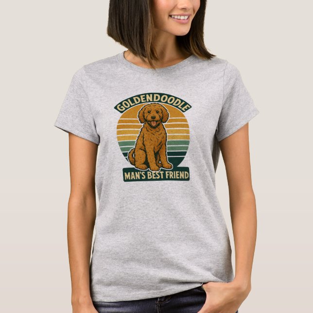 T-shirt Golden Groove Festival – Retro Goldendoodle (Devant)