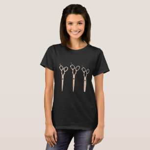 T-shirt Golden Hair Styliste Ciseaux Beauté Salon Hairdres