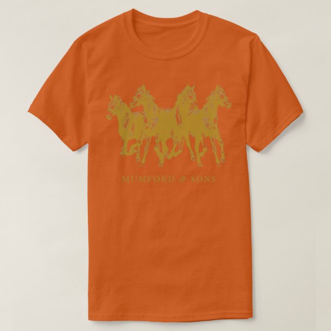 T-shirt Golden Horses Black (Design devant)