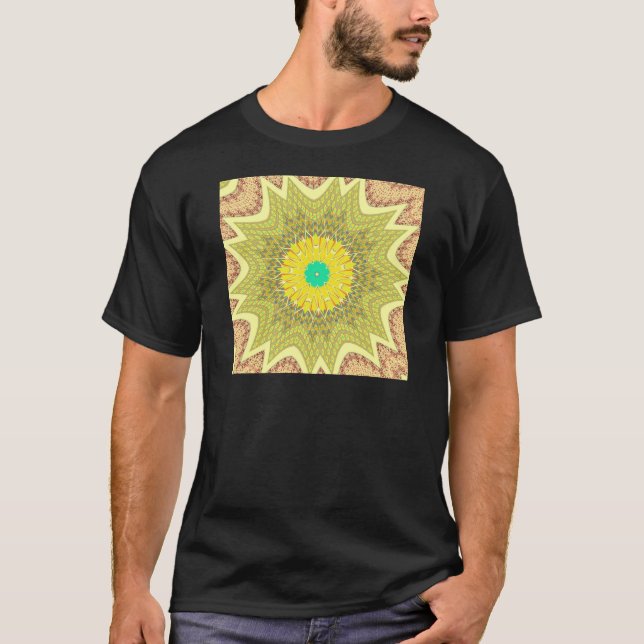 T-shirt gOLDEN JAUNE motif tribal d'origine africaine (Devant)