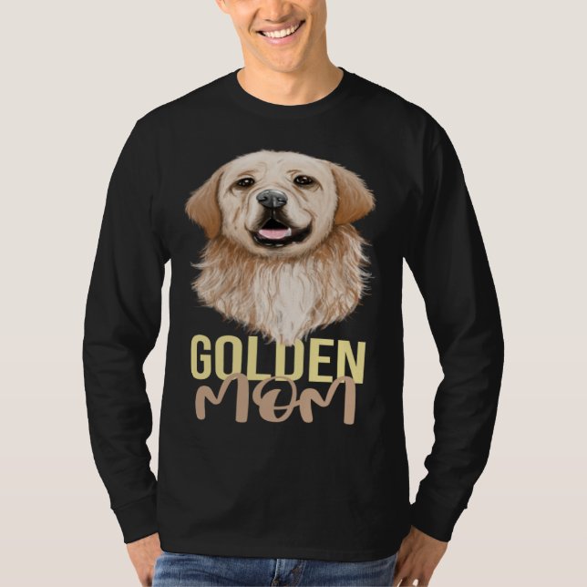 T-shirt Golden Mom Golden Retriever Goldie Dog (Devant)