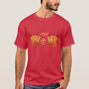 T-shirt Golden Ox Papier coupé Chine Nouvel An 2021 Homme 