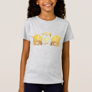 T-Shirt Golden Ox Papier coupé chinois Nouvel An 2021 Girl