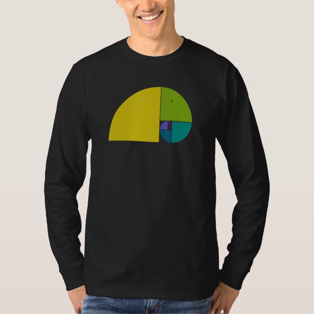 T-shirt Golden Ratio Elephant   Fibonacci Spiral 1   Fan F (Devant)