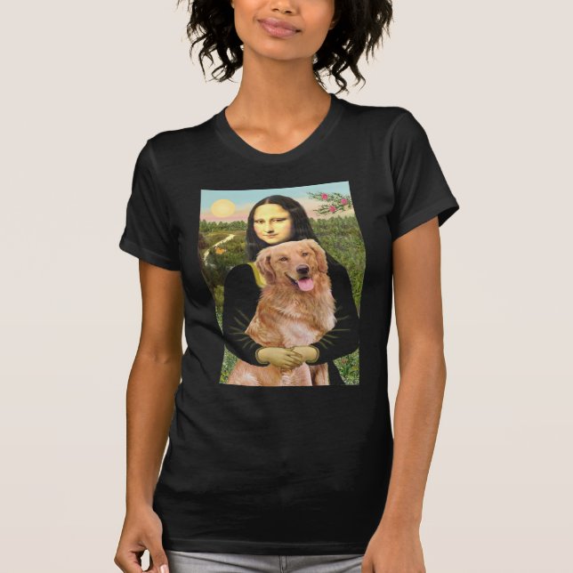 T-shirt Golden Retriever 2 - Mona Lisa (Devant)