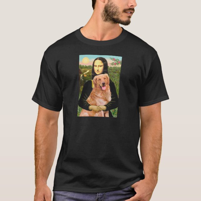 T-shirt Golden Retriever 2 - Mona Lisa (Devant)