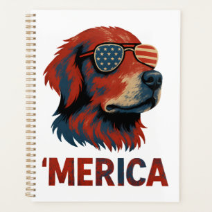 T-Shirt Golden Retriever 4 juillet Merica