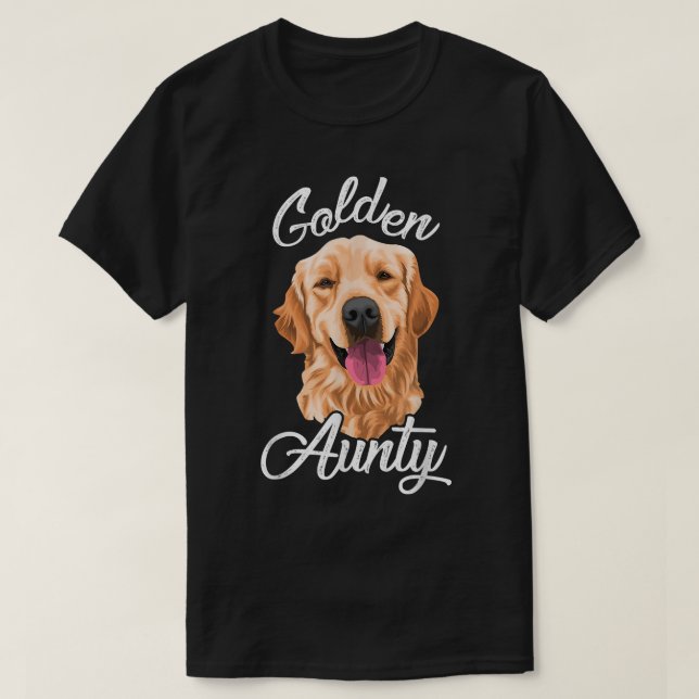 T-shirt Golden Retriever Aunty pour femmes Mère Chien Anim (Design devant)