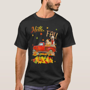 T-shirt Golden Retriever Automne Chute Citrouille Camion M