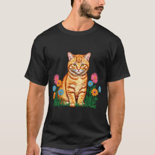 T-shirt Golden Retriever avec Fleurs Sauvages