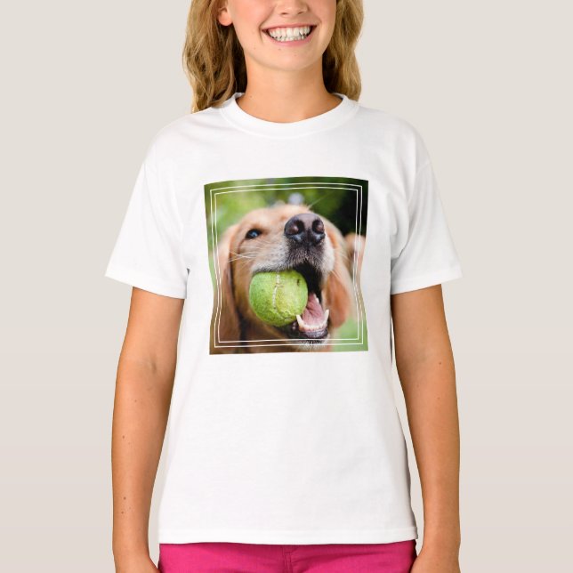 T-shirt Golden Retriever Avec Le Bal De Tennis (Devant)