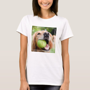 T-shirt Golden Retriever Avec Le Bal De Tennis