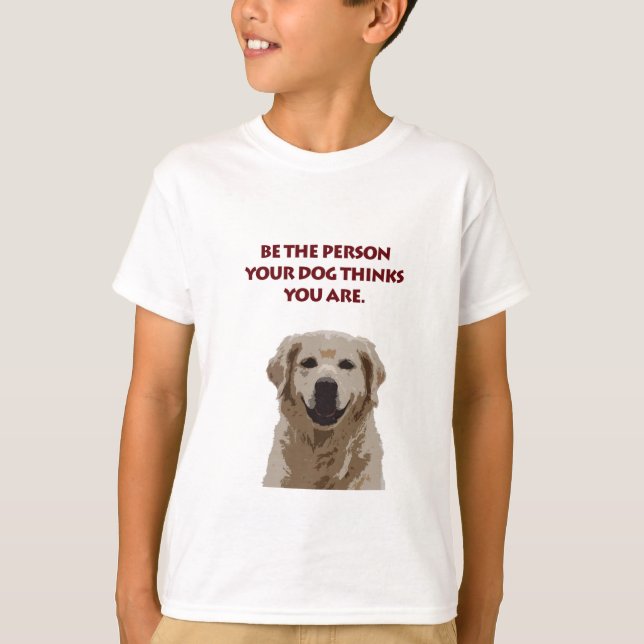 T-shirt Golden Retriever avec une belle citation (Devant)