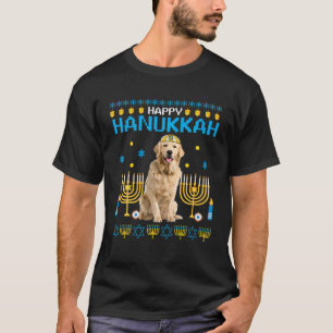 T-shirt Golden Retriever Chanukah Juif Ugly Hanoukka Swe