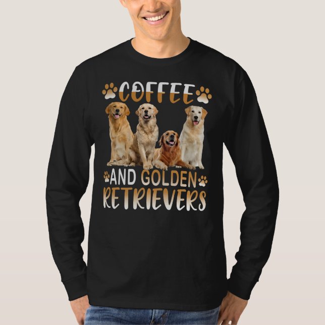T-shirt Golden Retriever Chien Café (Devant)