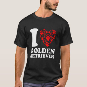 T-shirt Golden Retriever Chien Coeur dire Anniversaire