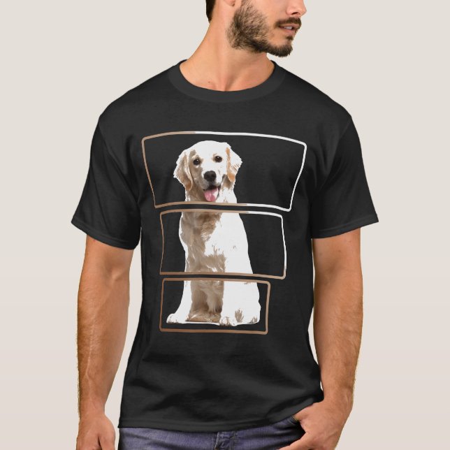 T-shirt Golden Retriever Chien dans un cadre Amoureux de l (Devant)