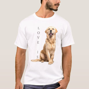 T-shirt Golden Retriever Chien Maman Papa Aime Chiot Pet T