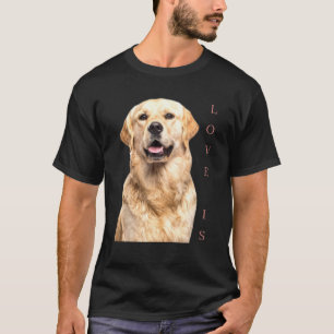 T-shirt Golden Retriever Chien Maman Papa Aime Chiot Pet T