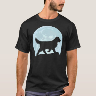 T-shirt Golden Retriever Chien Moon Silhouette