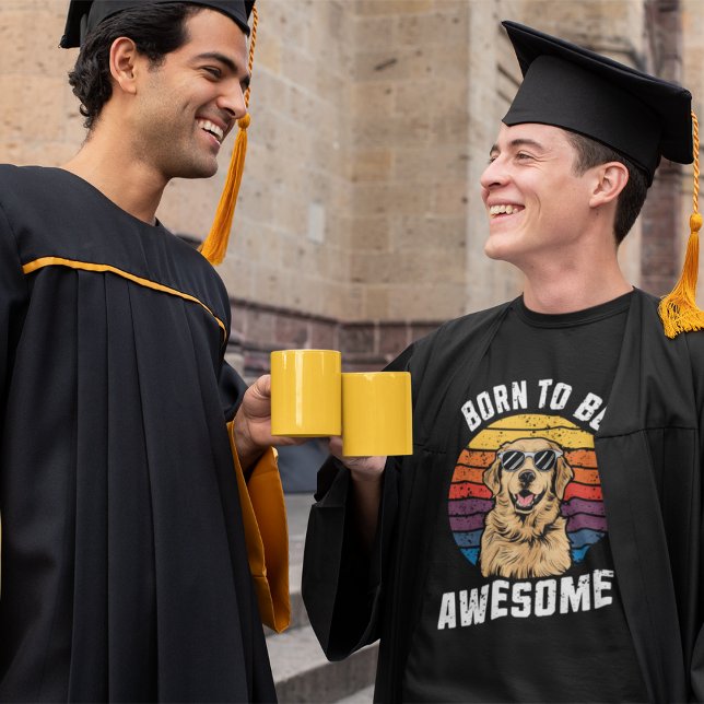 T-shirt Golden Retriever Chien Né À L'Étonnant Coucher De  (Créateur téléchargé)