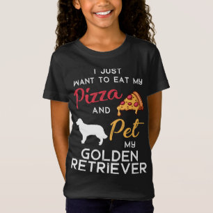 T-Shirt Golden Retriever Chien Pizza amant propriétaire Xm