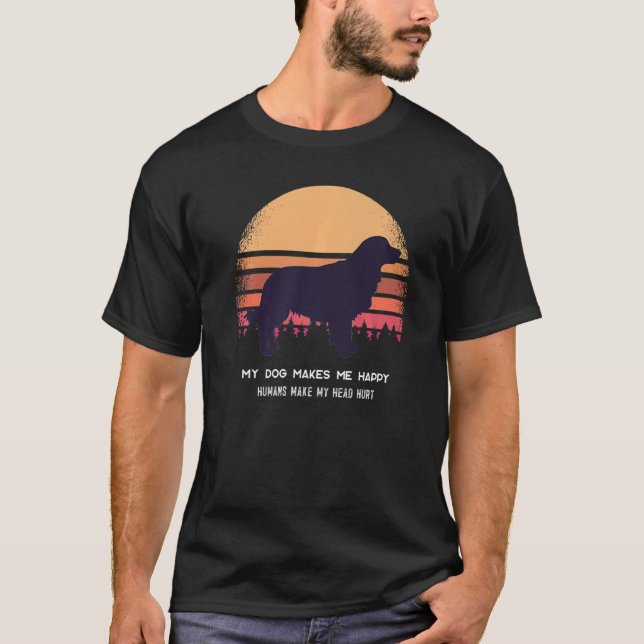 T-shirt Golden Retriever Chien Retro 7 (Devant)