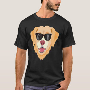 T-shirt Golden Retriever Chien S Lunettes de soleil Graphi