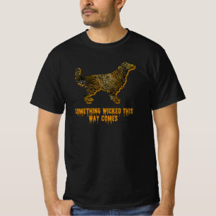 T-shirt Golden Retriever Chien Silhouette amusant Hallowee