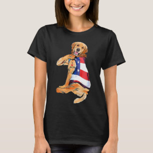 T-shirt Golden Retriever Chien Tattoo J'aime maman
