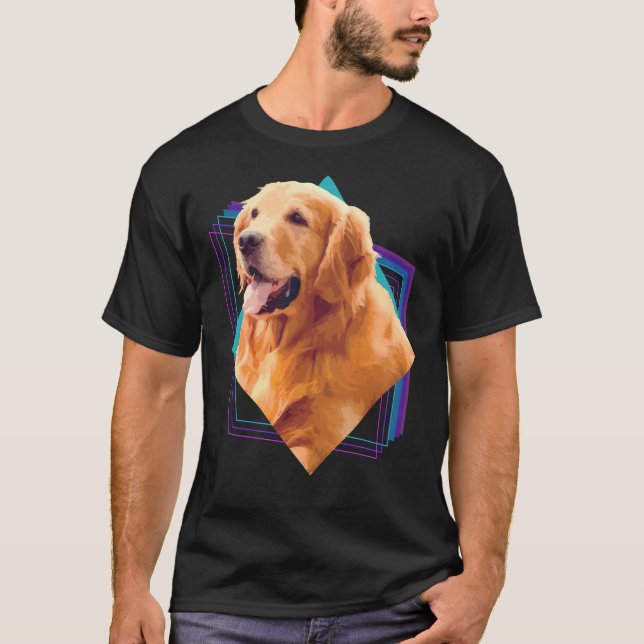 T-shirt Golden Retriever Chien Tee (Devant)