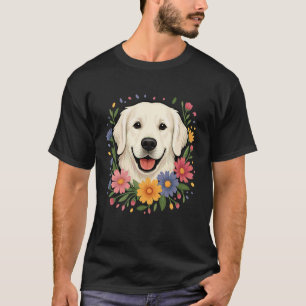 T-shirt Golden Retriever Crème Anglaise Blanche Spri Color